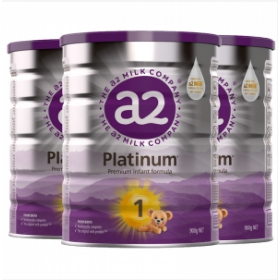 【包邮包税】A2 PLATINUM 白金铂金婴幼儿高端配方牛奶粉 1段(新版) 一箱3罐【保质期2025/01】