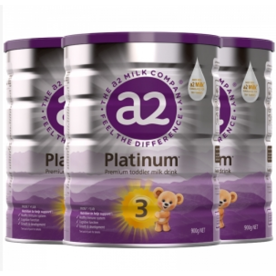 【包邮包税】A2 PLATINUM 白金铂金婴幼儿高端配方牛奶粉 3段(新版) 一箱3罐【保质期2024/11】