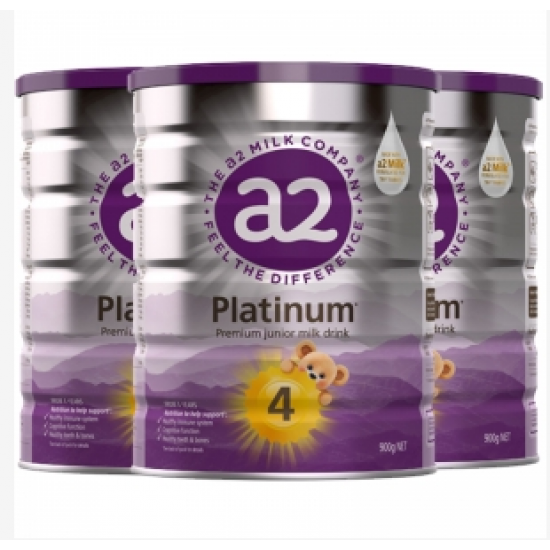 【包邮包税】A2 PLATINUM 白金铂金婴幼儿高端配方牛奶粉 4段 一箱3罐 【保质期2024/12】