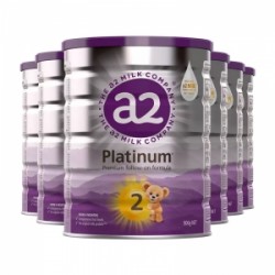 【包邮包税】A2 PLATINUM 白金铂金婴幼儿高端配方牛奶粉 2段(新版) 一箱6罐【保质期2026/12】
