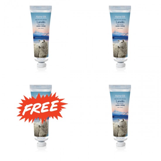 【买三送一,拍一份发4支】Alpine Silk organic lanolin moisturising hand creme 30ml 有机羊毛脂保湿手霜 30ml ASO107 【保质期2028/09】 【买三送一,拍一份发4支】Alpine Silk organic lanolin moisturising hand creme 30ml 有机羊毛脂保湿手霜 30ml ASO107 【保质期2028/09】