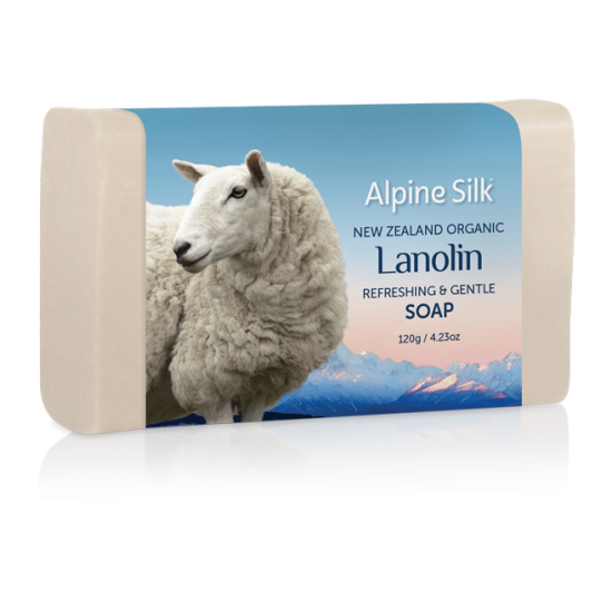 Alpine Silk organic lanolin refreshing & gentle soap 120g 有机羊毛脂清爽柔和皂 120g ASO110
