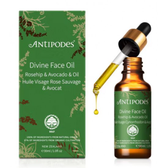 Antipodes Divine Face Oil 有机鳄梨玫瑰果面部精华油 30ml【保质期2028/11】