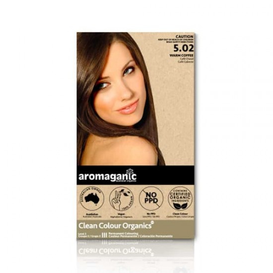 Aromaganic 5.02 纯天然染发膏染发剂 5.02度 咖啡色