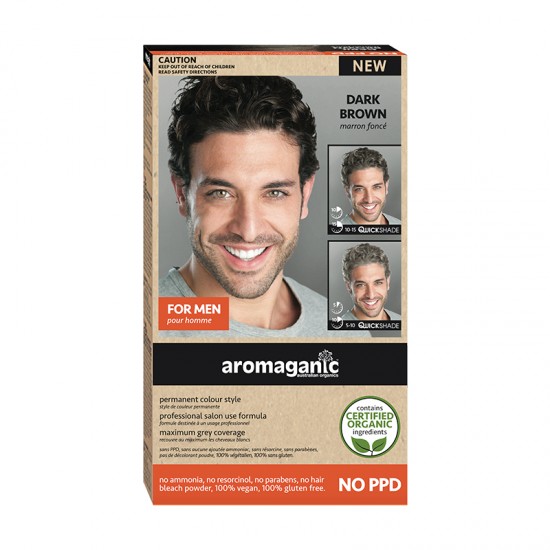 Aromaganic Men Dark Brown (Natural) 纯天然染发剂 男士专用 深棕色