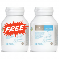 【买一送一,拍一份发2瓶】Bioisland VitaEyes for Children 60 Caps 儿童叶黄素胶囊 60粒【保质期2026/06】 【买一送一,拍一份发2瓶】Bioisland VitaEyes for Children 60 Caps 儿童叶黄素胶囊 60粒【保质期2026/06】