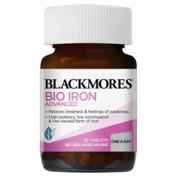 Blackmores bio iron advanced 30t 澳佳宝生物活性补铁加强版 30片【2023/02】 Blackmores bio iron advanced 30t 澳佳宝生物活性补铁加强版 30片【2023/02】