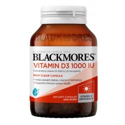 Blackmores  澳佳宝维他命D3胶囊1000IU 200粒【保质期2028/03】