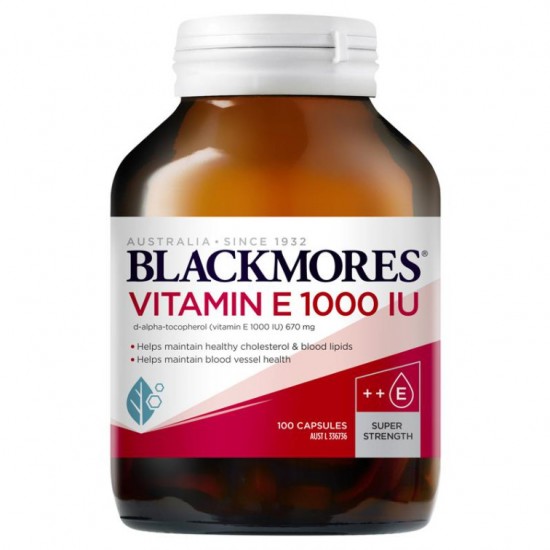 Blackmores Vitamin E 1000IU 100 Cap 澳佳宝维生素E 维E 1000IU 100粒【保质期2026/10】