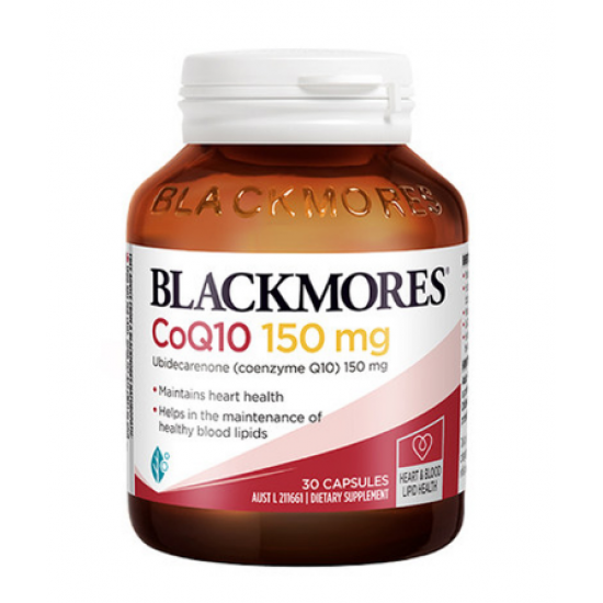 Blackmores CoQ10 150mg 30c 葆丽美 辅酶Q10 150mg 30粒【保质期2027/08】