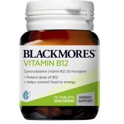 Blackmores Vitamin B12 澳佳宝B12 75片【保质期2028/07】