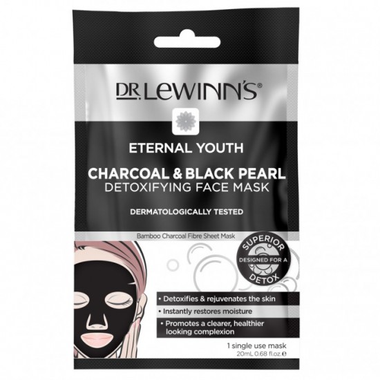 Dr Lewinn's Eternal Youth Charcoal  Black Pearl Detoxifying Face Mask 1p 莱文医生 永恒青春炭黑色珍珠排毒面膜 1p