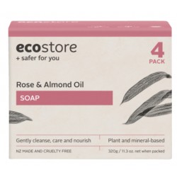 Ecostore Soap Rose And Almond 玫瑰杏仁香皂 4块装 320g Ecostore Soap Rose And Almond 玫瑰杏仁香皂 4块装 320g