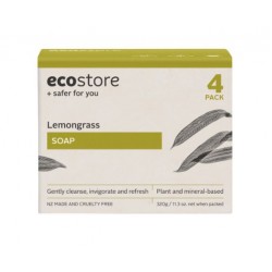 Ecostore Bar Soap Lemongrass 柠檬草香皂 4块装 320g Ecostore Bar Soap Lemongrass 柠檬草香皂 4块装 320g