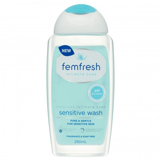 Femfresh Sensitive Wash 250ml Femfresh 芳芯女性温和无皂护理洗液 (蓝瓶敏感肌肤用)【保质期2023/08】