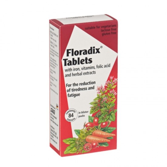 Floradix 铁元片剂孕妇哺乳期成人补铁英国版红铁 84粒  【保质期2026/02】