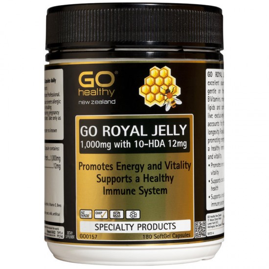 Go Healthy royal jelly 180c 高之源蜂王浆 胶囊 1000mg 180粒 【保质期2026/03】