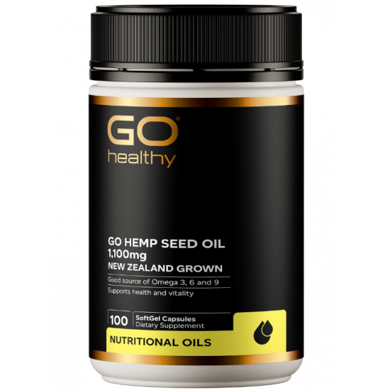 GO Healthy Go Hemp Seed Oil 1100mg 高之源大麻籽油 100粒 【保质期2029/01】
