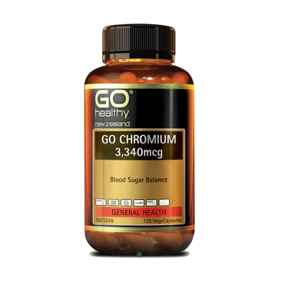 Go Healthy go chromium 3340mcg 120c 高之源铬精华血糖平衡胶囊3340mg 120粒【保质期2026/06】