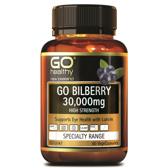 Go Healthy bilberry 30000mg 60c 高之源 蓝莓越桔护眼(30000mg)胶囊60粒 【保质期2026/10】