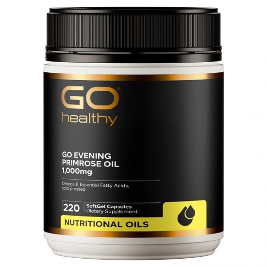 Go Healthy evening primrose oil 1000mg 220c 高之源 月见草胶囊1000mg 220粒 【保质期2028/01】
