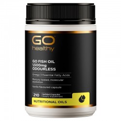 GO Healthy fish oil 1500mg 210c 高之源 无腥味深海鱼油胶囊 1500mg 210粒 【保质期2028/02】