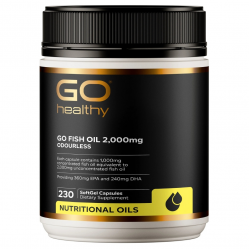 Go Healthy fish oil 2000mg 230c 高之源 高含量 鱼油 易吞咽胶囊设计 230粒 【保质期2028/07】 Go Healthy fish oil 2000mg 230c 高之源 高含量 鱼油 易吞咽胶囊设计 230粒 【保质期2028/07】