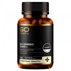 GO Healthy ginkgo 9000+ 60c 高之源 银杏精华胶囊 9000+ 60粒 【保质期2027/09】 GO Healthy ginkgo 9000+ 60c 高之源 银杏精华胶囊 9000+ 60粒 【保质期2027/09】