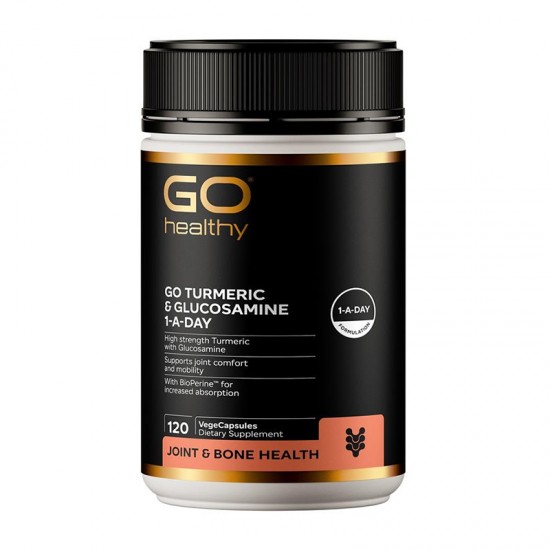 Go Healthy Turmeric & Glucosamine 1 a day 高之源姜黄素+葡萄氨糖关节灵 120粒【保质期2028/02】