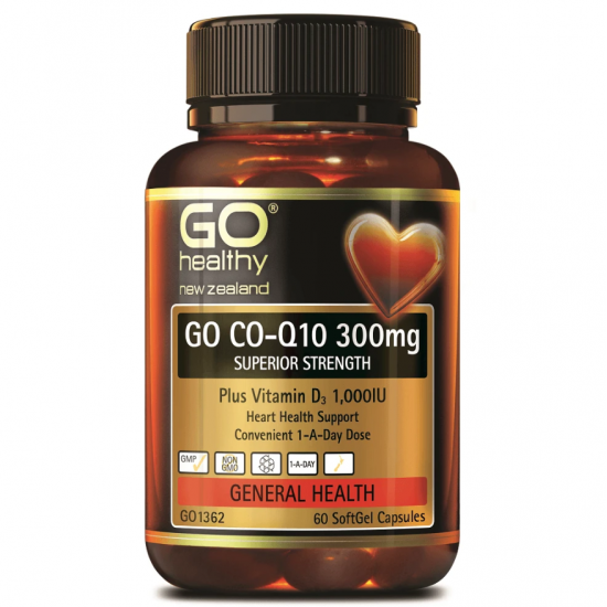 Go Healthy co-q10 300mg 60c 高之源 心脏辅酶Q10 300mg 60粒 保护心脏 延年益寿【保质期2027/12】