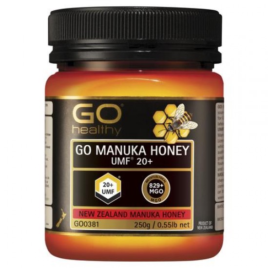 Go Healthy manuka honey UMF20+ (MGO829+) 250g 高之源麦卢卡蜂蜜 UMF20+ (MGO829+) 250g GO0381 【保质期2028/06】