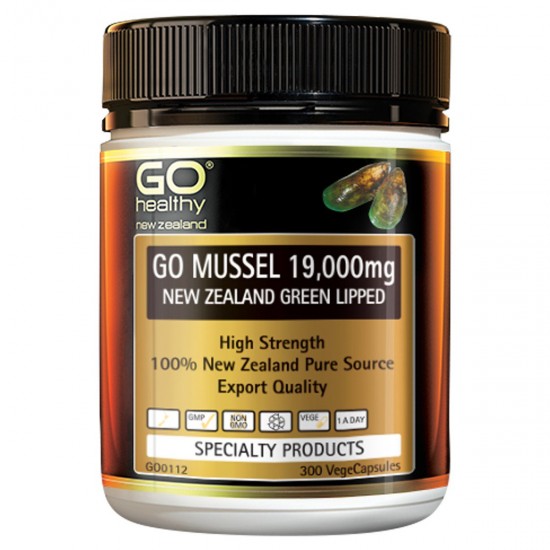 Go Healthy mussel 19000mg 300c 高之源 青口精华关节保护胶囊 19000mg 300粒 【保质期2026/11】