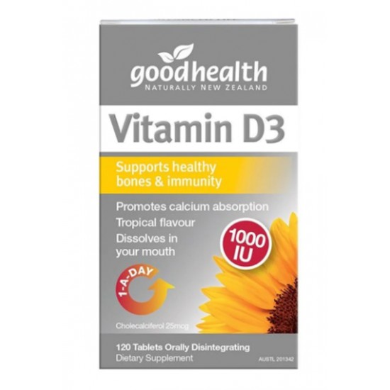 Good Health Vitamin D3 1000IU 120s 好健康D3 120粒【保质期2026/08】