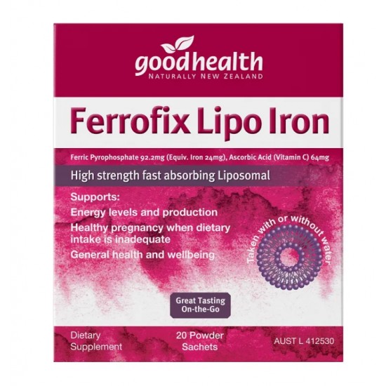 Good Health 好健康 Ferrofix Lipo Iron - Energy & Pregnancy 20s*2g【保质期2026/09】
