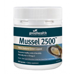 Goodhealth Mussel 2500mg 300c 好健康青口胶囊 2500mg 300粒【保质期2028/04】 Goodhealth Mussel 2500mg 300c 好健康青口胶囊 2500mg 300粒【保质期2028/04】