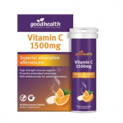 Good Health Vitamin C 1500mg 30 Effervescent Tablets 好健康维c泡腾片 1500mg 30片【保质期2026/08】 Good Health Vitamin C 1500mg 30 Effervescent Tablets 好健康维c泡腾片 1500mg 30片【保质期2026/08】