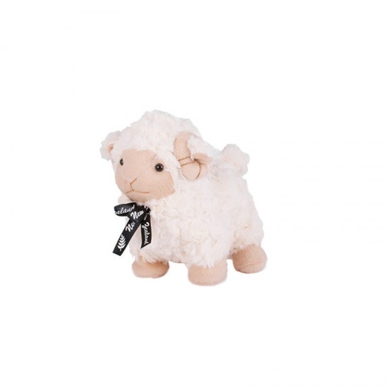 Hallifax Toy Ram Standing 18cm Black Ribbon 绵羊玩偶