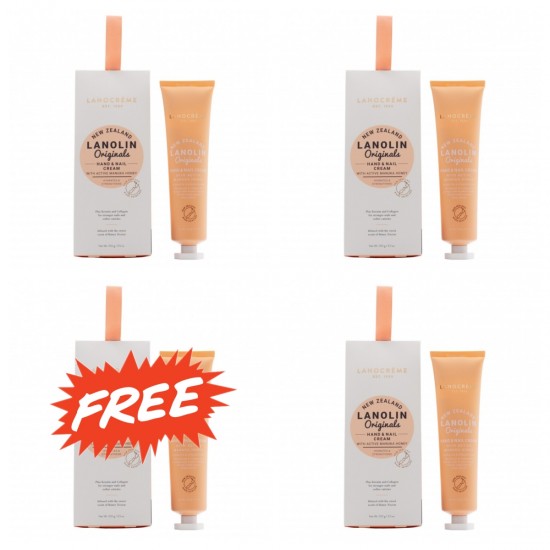 【买三送一，拍一份发4盒】Lanocreme Lanolin manuka honey Hand & Nail Cream 兰侬麦卢卡蜂蜜绵羊油手霜100g【保质期2028】