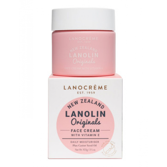 LANOCREME LANOLIN ORIGINALS LANOLIN FACE CREAM WITH VITAMIN E 100G 兰侬 维E 绵羊油 100g【保质期2026/11】