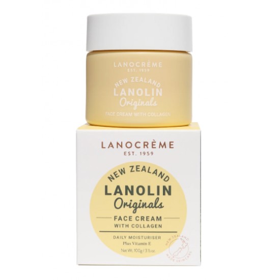 LANOCREME LANOCREME LANOLIN ORIGINALS FACE CREAM WITH COLLAGEN 100G 兰侬 海洋胶原蛋白 绵羊油 100g【保质期2026/12】