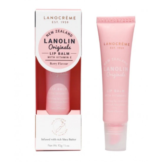 Lanocreme Lanolin Originals Lip Balm 兰侬乳木果油维E 护唇膏10g【保质期2028/02】