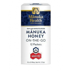 Manuka Health MGO115+ ON-THE-GO 蜜纽康麦卢卡蜂蜜独立包装条12x5g【保质期2028/07】 Manuka Health MGO115+ ON-THE-GO 蜜纽康麦卢卡蜂蜜独立包装条12x5g【保质期2028/07】