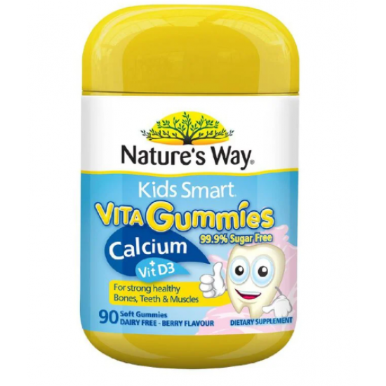 Natures Way Kids Cal VitD Gummie 佳思敏儿童钙软糖 90粒【保质期2027/07】