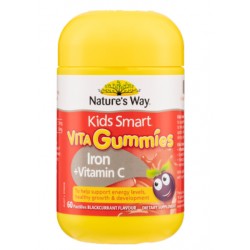 Natures Way Kids Smart Vita Gummies Iron Vitamin C 60s 佳思敏儿童补铁维生素C软糖 60粒【保质期2026/08】