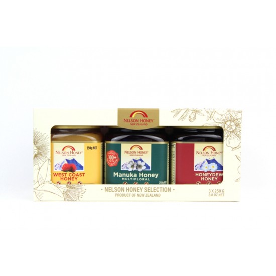 Nelson Honey honey gift pack 蜂蜜套装 3*250g【保质期2028/01】