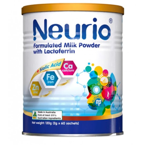 Neurio Smart Formulated Milk Powder with Lactoferrin+Sialic Acid 纽瑞优智慧版乳铁蛋白(黄金版)120g【保质期2027/10】