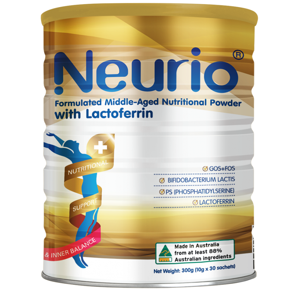 Neurio 纽瑞优 Formulated Middle-Aged Nutritional Powder 中老年乳铁蛋白营养粉健康 10g×30s【保质期2027.04】