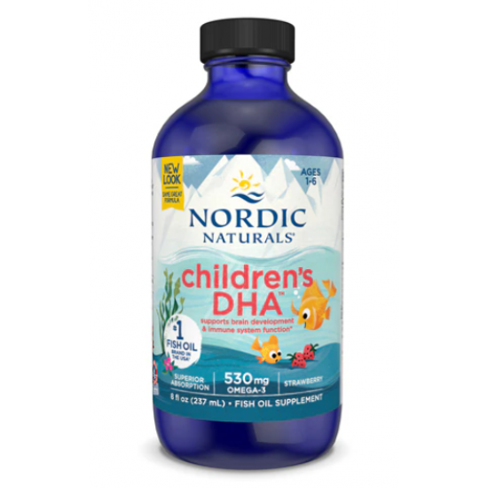 Nordic Naturals 挪威小鱼 儿童DHA鱼肝油 草莓味 237ML 12月以上宝宝 1-6岁 【 保质期2026/06】