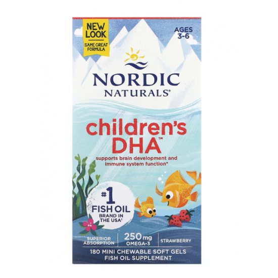 Nordic Naturals 挪威自然 儿童鱼油 DHA 250mg 180粒胶囊  【保质期2025/05】