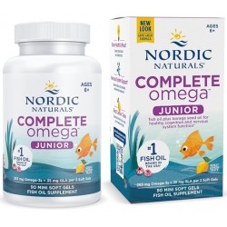 Nordic Naturals Junior 283mg omega3 挪威小鱼青少年儿童DHA鱼油胶囊6-12岁 90粒 【保质期2028/03】